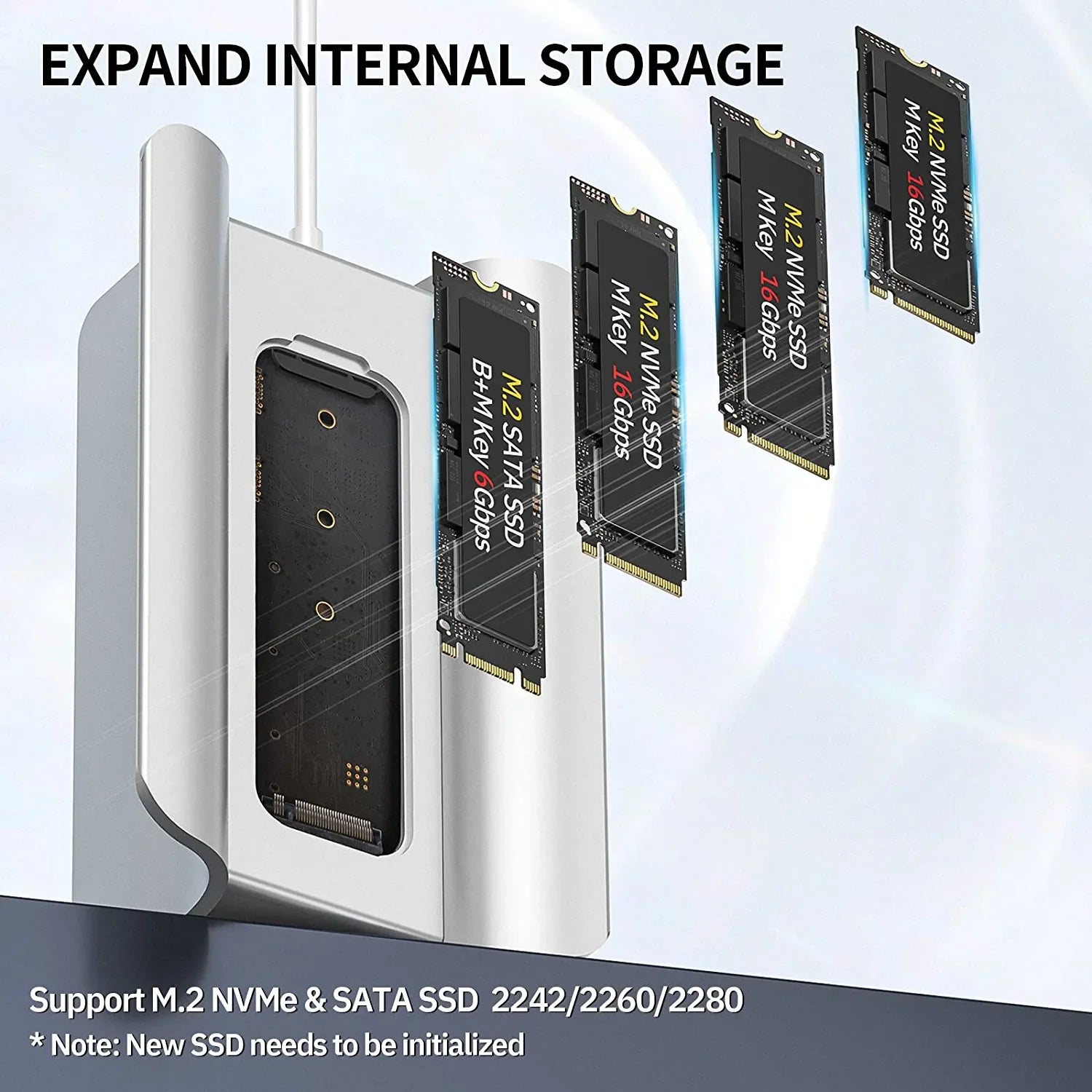 10GB TYPE-C Mac mini M1/M2 Stand & Docking Station | BD201A