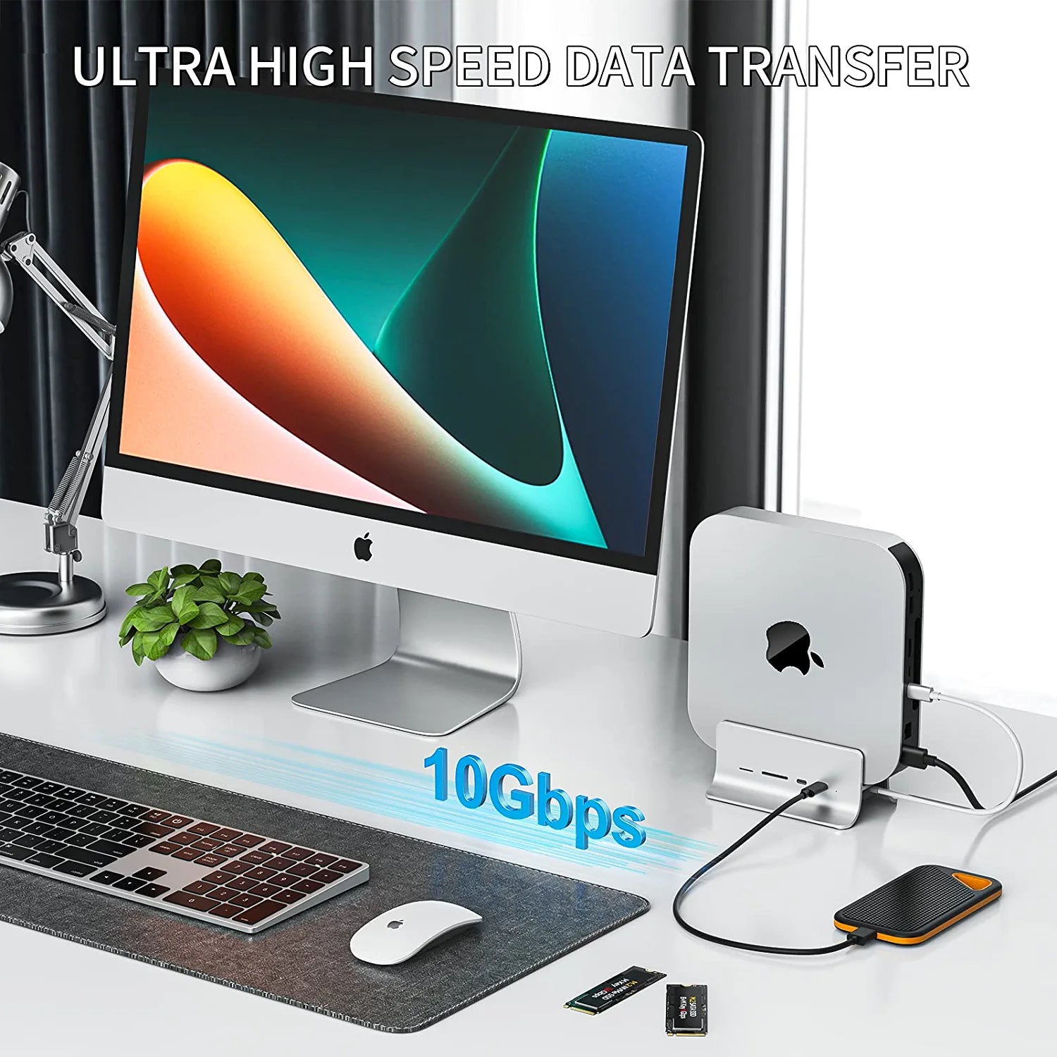 10GB TYPE-C Mac mini M1/M2 Stand & Docking Station | BD201A